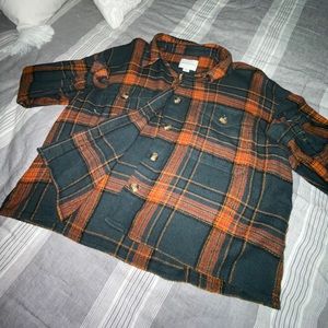 American Eagle Cropped Flannel